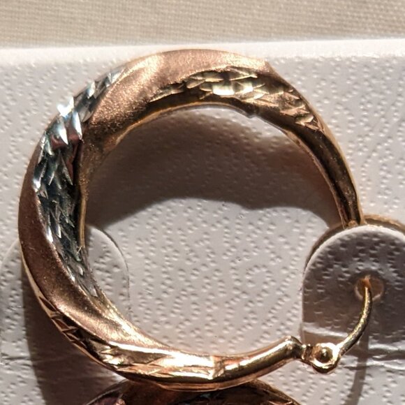 10 Tri Color Hoop Earrings - Picture 3 of 4